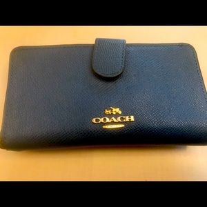 Blue Coach Long Wallet